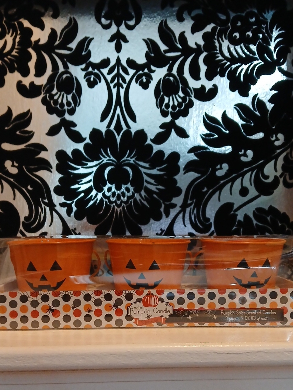 Halloween Jack-O'-Lantern Pumpkin Candle Set